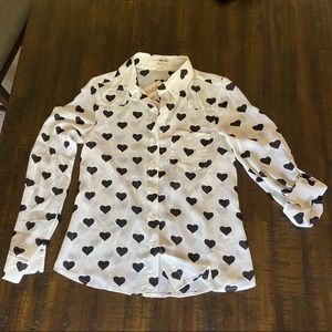 3/$30 NWT F21 heart button down